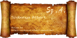 Szobonya Albert névjegykártya